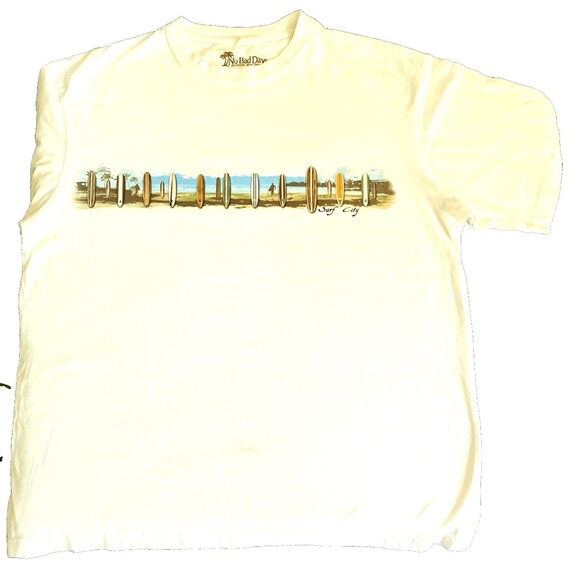 No Bad Days Vintage T Shirt Surf City Beach Board Graphic Cotton XL Mens 90s Y2K - Picture 2 of 12